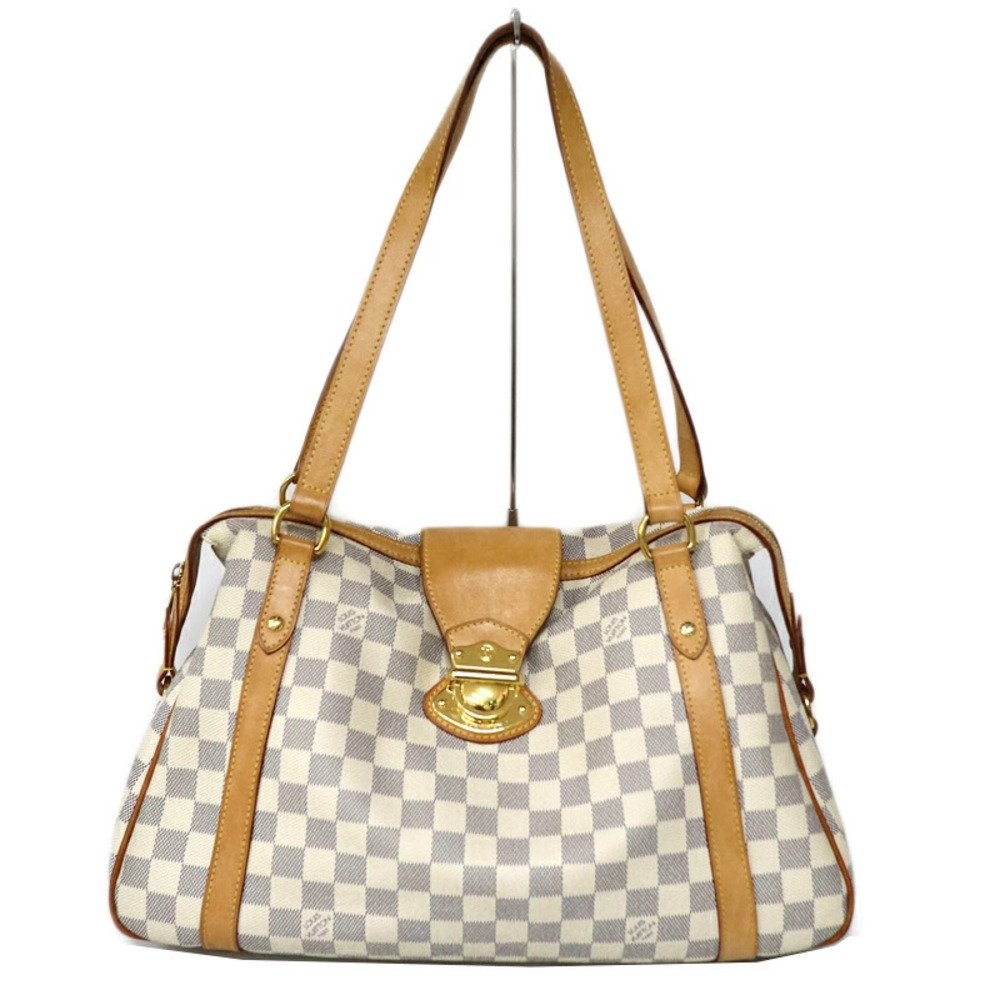 LOUIS VUITTON Stresa Damier Azur White Handbag Monogram